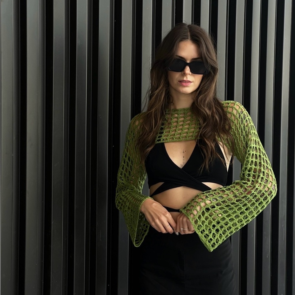 Knit overlay top